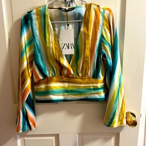 Zara Crop top V-neck